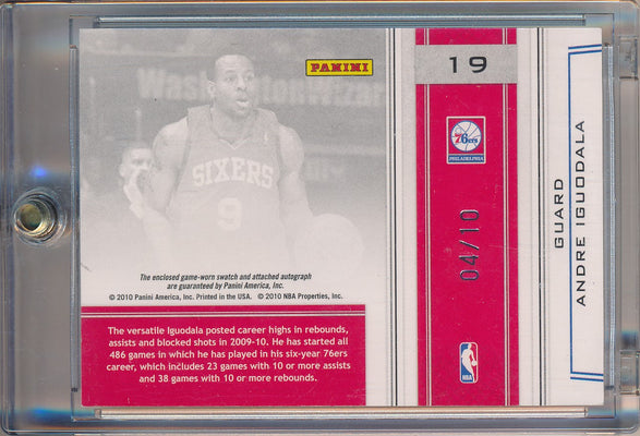 Panini 2010-2011 National Treasures Colossal #19 Andre Iguodala 4/10