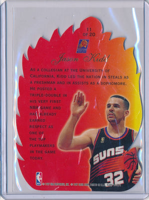 Fleer 1996-1997 Flair Showcase  Hot Shots #11/20 Jason Kidd