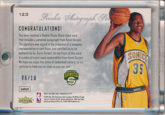 Upper Deck  2007-2008 UD Black Ticket Autographs #TA-KD Kevin Durant 22/50