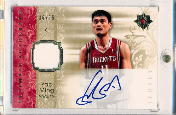 Upper Deck 2006-07 Ultimate Collection  Ultimate Jersey Autographs #AU-YM Yao Ming 36/75