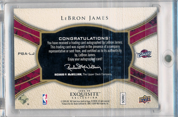 Upper Deck 2008-2009 Exquisite Collection Auto #PBA-LJ Lebron James 1/23