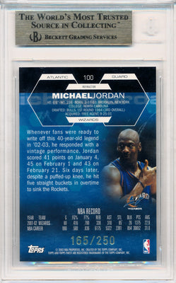 Topps 2002-2003 Finest Fefractors #100 Michael Jordan 165/250 / BGS Grade 9.5