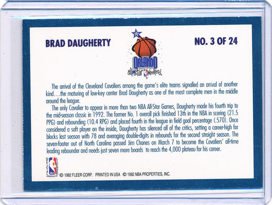 Fleer 1992-1993 Basketball All Star Weekend #3/24 Brad Daughtery