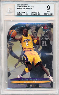 Fleer 2003-2004 Ultra Platinum Medallion #133 Kobe Bryant 24/100 / BGS Grade 9