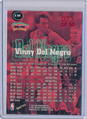 SkyBox 1997-1998 Premium Star Rubies #3SR Vinny Del Negro 23/50