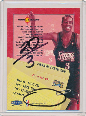 Fleer 1997-98 Basketball Thrill Seekers #6/10TS Allen Iverson none