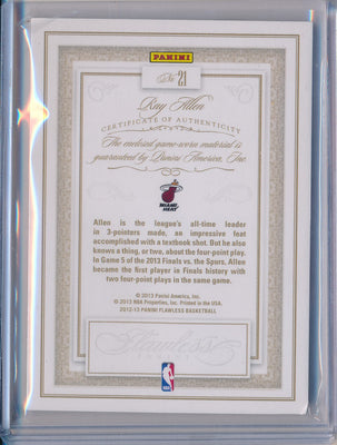 Panini 2012-2013 Flawless Emerald Jumbo Patches #21 Ray Allen 2/5