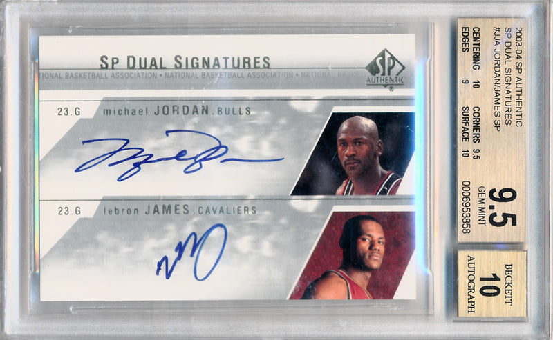 Upper Deck 2003-2004 Sp Authentic Sp Dual Signatures #JJ-A Michael Jor –  Mr. B's Collection