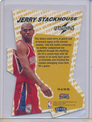 Fleer 1997-1998 Ultrabilities Superstar #19/20SS Jerry Stackhouse