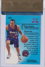 SkyBox 1997-1998 Premium Star Rubies #246 Damon Stoudamire 19/50 / BGS Grade 8