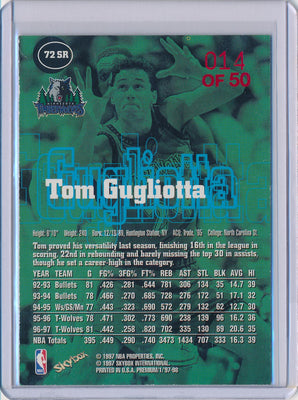 SkyBox 1997-1998 Premium Star Rubies #72SR Tom Gugliotta 14/50