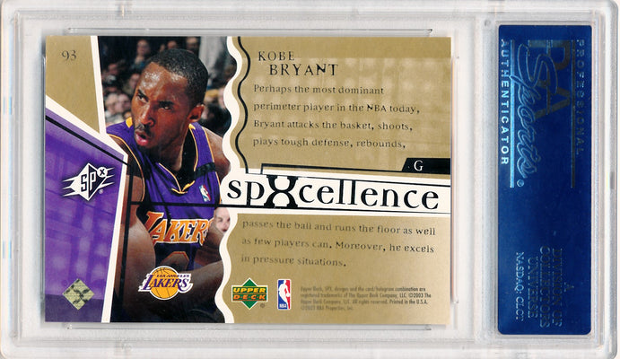 Upper Deck 2003 SPx Spectrum #93 Kobe Bryant 25/25 / PSA Grade 10