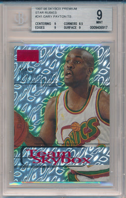 SkyBox 1997-1998 Premium Star Rubies #241 Gary Payton 36/50 / BGS Grade 9