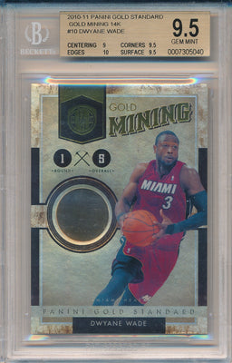 Panini 2010-2011 Gold Standard Gold Mining #10 Dwyane Wade 2/8 / BGS Grade 9.5