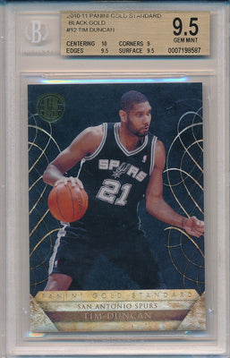 Panini 2010-2011 Gold Standard Black Gold   #12 Tim Duncan 1/1 / BGS Grade 9.5