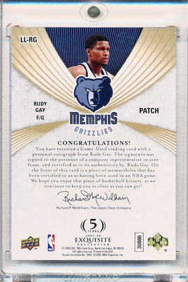 Upper Deck 2007-2008 Exquisite Collection Limited Logos #LLRG Rudy Gay 34/50