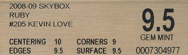 Upper Deck 2008-09 SkyBox Ruby #205 Kevin Love 41/50 / BGS Grade 9.5