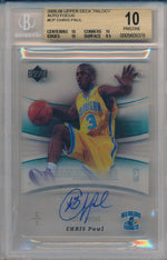 Upper Deck 2005-2006 UD Trilogy Auto Focus #AF-CP Chris Paul  / BGS Grade 10 / Auto Grade 10