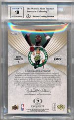 Upper Deck 2007-2008 Exquisite Collection Limited Logos #LLKG Kevin Garnett 40/50 / BGS Grade 8.5 / Auto Grade 10