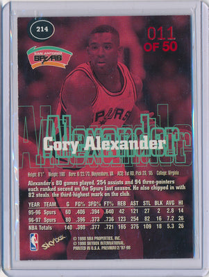 SkyBox 1997-1998 Premium Star Rubies #214 Cory Alexander 11/50