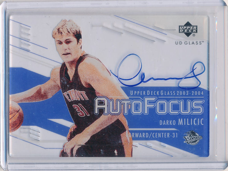 Upper Deck 2003-04 UD Glass Auto Focus #DM  Darko Milicic