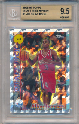 Topps 1996-1997 Draft Redemption Rookie #DP1 Allen Iverson  / BGS Grade 9.5