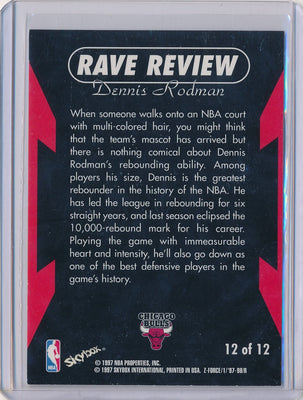 SkyBox 1997-1998 Z-Force Rave Review #0 Dennis Rodman 12/12