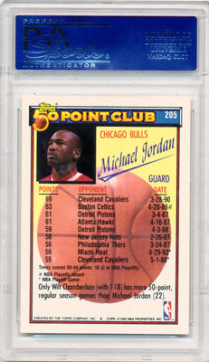 Topps 1992-1993 50 Point Club Gold #205 Michael Jordan  / PSA Grade 10