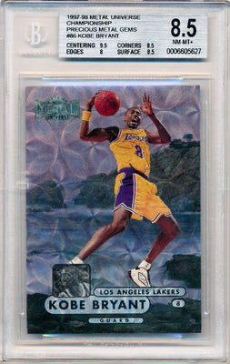 Skybox 1997-1998 Metal Universe Championship Precious Metal Gems #86 Kobe Bryant 11/50 / BGS Grade 8.5