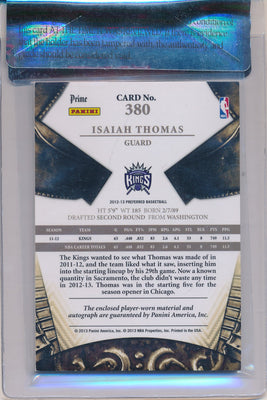 Panini 2012-2013 Crown Royale Rookie Silhouettes #380 Isiah Thomas 8/25 / BGS Grade 8.5 / Auto Grade 10