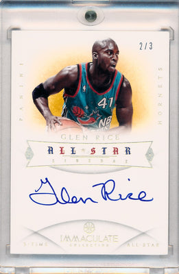 Panini 2012-2013 Immaculate Collection All Star Lineage #ASGR Glen Rice 2/3