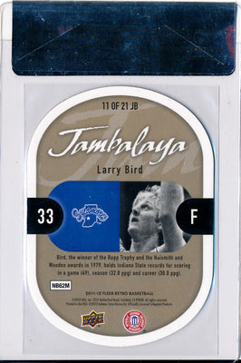 Upper Deck 2011-12 Fleer Retro Jambalaya #11/21JB Larry Bird  / BGS Grade 9