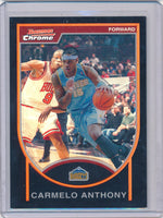 Topps 2007-2008 Bowman Chrome Refractor #15 Carmelo Anthony 1/199