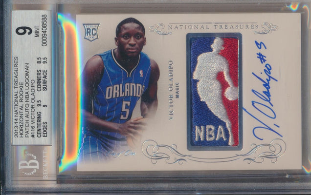 Panini 2013-2014 National Treasures Rookie Logoman Autos #116 Victor Oladipo 1/1 / BGS Grade 9 / Auto Grade 10