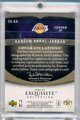 Upper Deck 2006-2007 Exquisite Collection Exquisite Enshrinements #EXKA Kareem Abdul-Jabbar 24/25