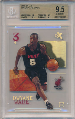 Fleer 2003-2004 E-X Basketball #90 Dwyane Wade  / BGS Grade 9.5