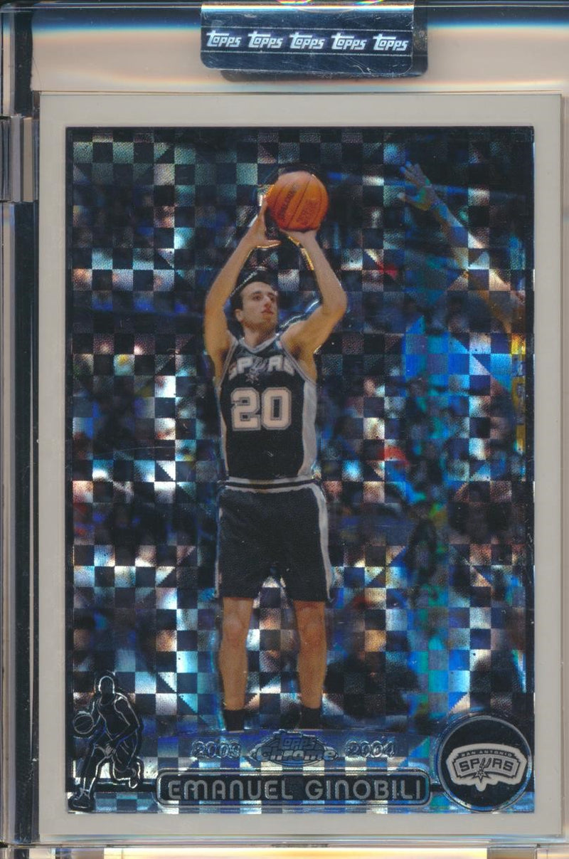 Topps  2003-2004 Chrome  X-Fractor #95 Manu Ginobili 79/220