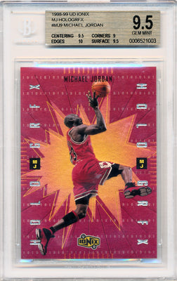 Upper Deck 1998-1999 Ionix MJ Hologrfx #MJ9 Michael Jordan  / BGS Grade 9.5