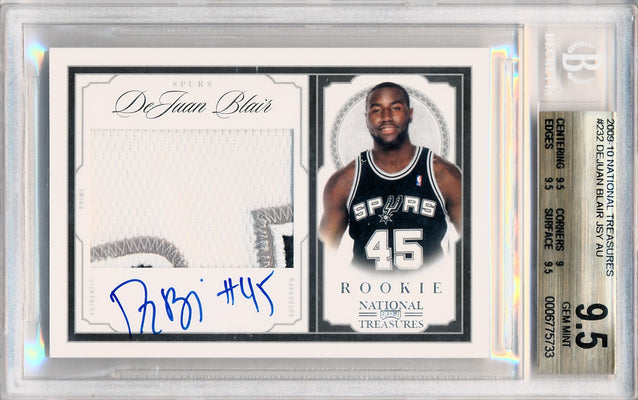 Panini 2009-2010 National Treasures Century Silver #232 Dejuan Blair 24/99 / BGS Grade 9.5 / Auto Grade 10