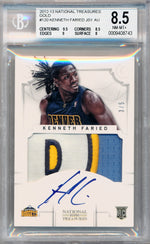 Panini 2012-2013 National Treasures  Gold #120 Kenneth Faried 3/5 / BGS Grade 8.5 / Auto Grade 10