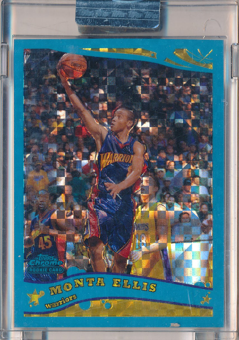 Topps 2005-2006 Chrome Blue XFractor #215 Monta Ellis 51/90