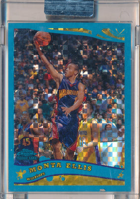 Topps 2005-2006 Chrome Blue XFractor #215 Monta Ellis 51/90