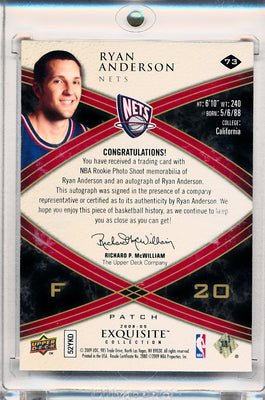 Upper Deck 2008-2009 Exquisite Collection Rookie Parallel #73 Ryan Anderson 2/20