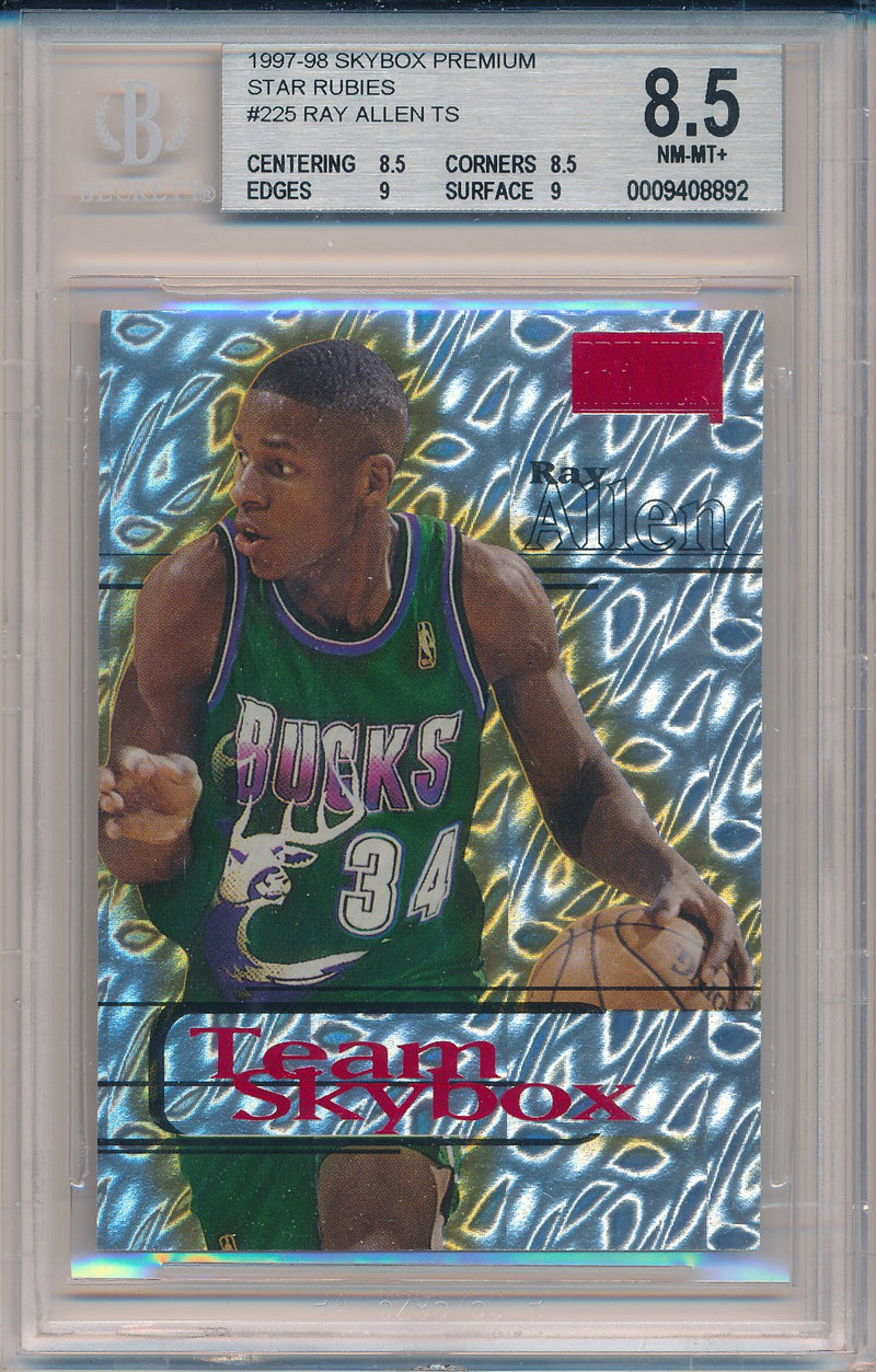 SkyBox 1997-1998 Premium Star Rubies #225 Ray Allen 26/50 / BGS Grade 8.5