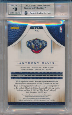 Panini 2012-2013 Immaculate Collection Numbers Parallel #134 Anthony Davis 3/23 / BGS Grade 9 / Auto Grade 10