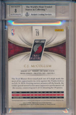 Panini 2013-2014 Immaculate Logoman RPA #29 C.J. McCollum 1/1 / BGS Grade 9 / Auto Grade 8