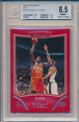 Topps 2008-2009 Bowman  Red #32 Shaquille O'neal 1/1 / BGS Grade 8.5