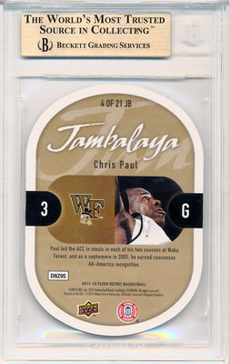 Upper Deck 2011-12 Fleer Retro Jambalaya #4/21JB Chris Paul  / BGS Grade 9.5