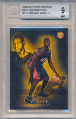 Topps 2003-2004 Pristine Gold Refractors #115 Dwyane Wade 58/99 / BGS Grade 9