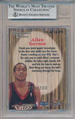 Fleer 1998-1999 Tradition Playmaker Theatre #8/15PT Allen Iverson 79/100 / BGS Grade 9